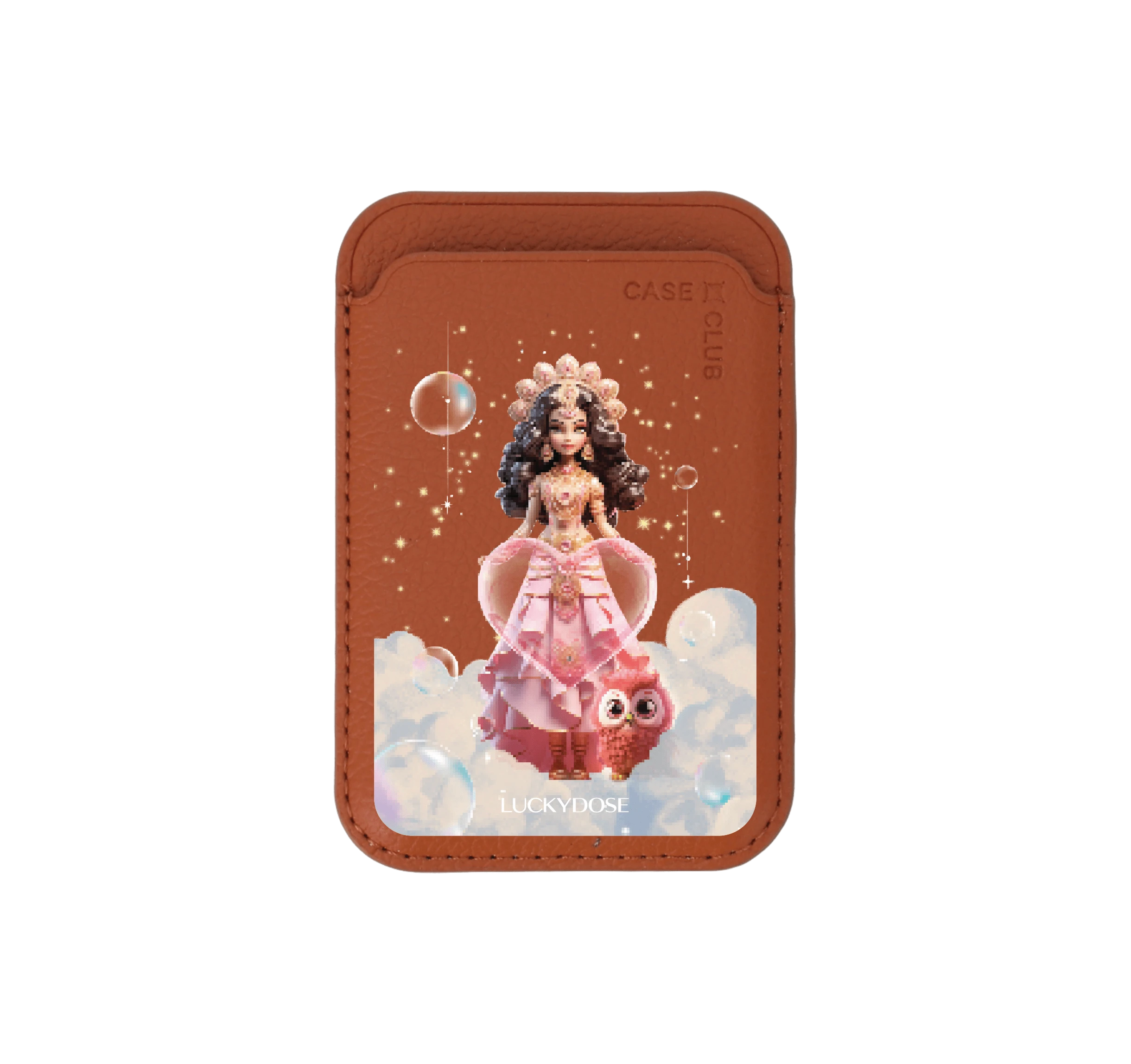 กระเป๋าใส่บัตร magsafe น้ำตาล luckydose องค์แม่ลักษมี